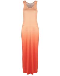 Patrizia Pepe - Kleedjes ,Oranje ,Polyester Elegante Jurk Voor Diverse Gelegenheden - Lyst
