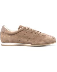 Common Projects - Taupe Wildleder Mandel Zehen Schnürschuhe - Lyst