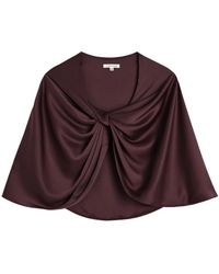 By Malene Birger - Overhemden ,Paars ,Polyester Pinlos Cape Sjaal - Lyst