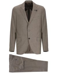 Lardini - Kostuums ,Bruin ,Wol Single Breasted Suit - Lyst
