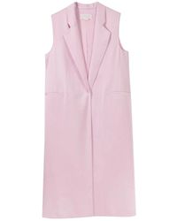 Genny - Jassen ,Roze ,Satijn Roze Satijnen Lang Vest - Lyst