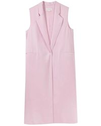 Genny - Jassen ,Roze ,Satijn Roze Satijnen Lang Vest - Lyst