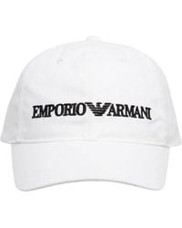 Emporio Armani - Cappello baseball stile classico nero - Lyst