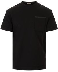 Moncler - Tops ,Zwart ,Katoen Piqué Katoen Polo - Lyst