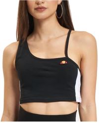 Ellesse - Tops ,Zwart ,Crop Top Shirts - Lyst