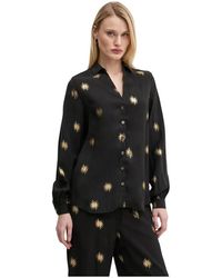 Never Fully Dressed - Gouden Zon Geborduurde Blouse - Lyst