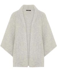 Windsor. - Kasjmier Gebreide Poncho - Lyst