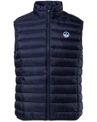 North Sails - Jassen ,Blauw ,Blauwe Mouwloze Trui Skye - Lyst