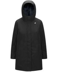 K-Way - Jassen ,Zwart ,Polyester Sophie Soft Touch Marmotta Jacket - Lyst