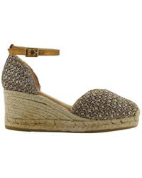 Espadrilles - Raffia Sandalen Mit 60Mm Keilabsatz - Lyst