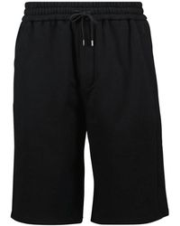 Saint Laurent - Korte Broeken ,Zwart ,Katoen Zwarte Bermuda Shorts Cassandre Stijl - Lyst