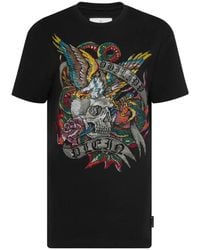 Philipp Plein - T-Shirt Round Neck Ss Tattoo - Lyst