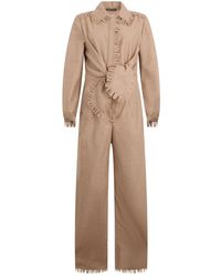 Alberta Ferretti - Jumpsuits & Playsuits ,Wol Jumpsuit Met Franjes Van Wol - Lyst