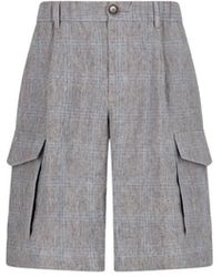 Herno - Shorts Patch Pockets Zipper + Buttons Unlined - Lyst