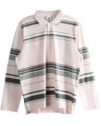 adidas - Fitness ,Veelkleurig ,Katoen Wb Long-Sleeve Polo - Lyst