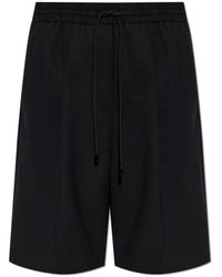Michael Kors - Stretch Wool Blend Twill Geplooide Track Shorts - Lyst