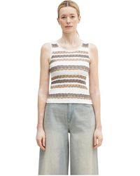 ANDERSSON BELL - Tops ,Veelkleurig ,Polyester Hair Braid Stripe Tank Top - Lyst