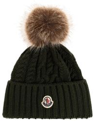 Moncler - Mütze Aus Wolle & Kaschmir Mit Bommel - Lyst