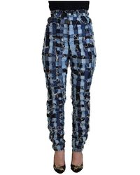 Dolce & Gabbana - Patchwork skinny denim jeans - Lyst