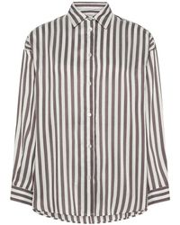 Cruna - Overhemden ,Bruin ,Satijn Ivy Shirt - Lyst