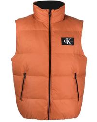 Calvin Klein - Jassen ,Bruin ,Nylon Bruine Down Vest Essentials - Lyst