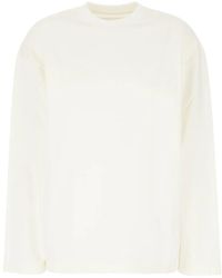 Jil Sander - Tops ,Wit ,Katoen Logo T-Shirt - Lyst