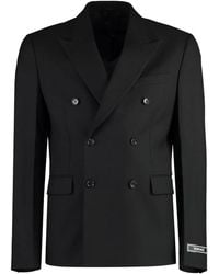 Versace - Double-Breasted Blazer - Lyst