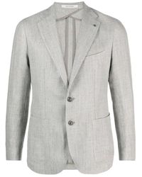 Tagliatore - Jassen ,Blauw ,Leer Montecarlo Jas - Lyst