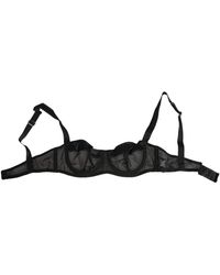 Dolce & Gabbana - Zwarte Doorschijnende Mesh Beugel Bh - Lyst