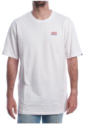 Vans - Tops ,Wit ,Katoen Korte Mouw Logo T-Shirt - Lyst