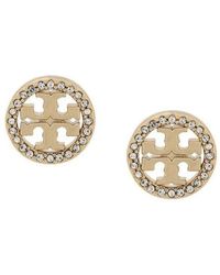 Tory Burch - Icon Pavé Stecker-Ohrringe - Lyst