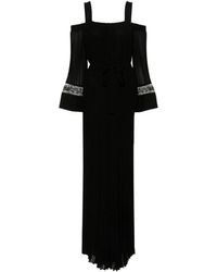 Twin Set - Schwarzes kleid set elegant,schwarzer georgette plissé jumpsuit - Lyst