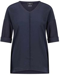 Marc Cain - Overhemden ,Blauw ,Katoen Casual Katoenmix Blouse Shirt - Lyst