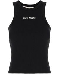 Palm Angels - Logo Round Neck Top - Lyst