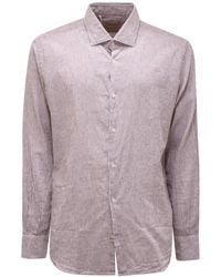 Brooksfield - Slim Linnen/Katoenen Shirt, Made - Lyst