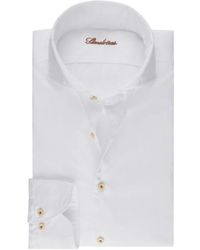 Stenströms - Overhemden ,Wit ,Katoen Regular Twill Overhemd - Lyst