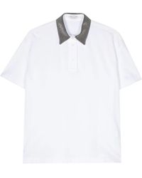 Brunello Cucinelli - Camisetas y polos blancos - Lyst