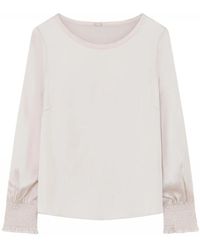 GUSTAV - Elegante Blouse Met Lange Mouwen Peach Dust - Lyst