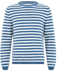 Fedeli - Blau-Weiß Gestreifter Pullover, Bequem Und Vielseitig - Lyst