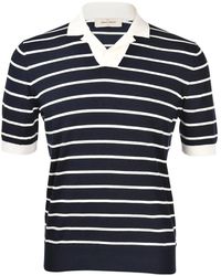 Gran Sasso - Tops ,Veelkleurig ,Gestreepte Skipper Polo Met Contrastdetails - Lyst