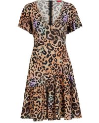 HUGO - Leo Wrap Jurk Met Ruches - Lyst