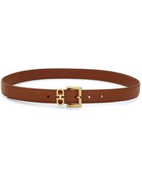 Ferragamo - Braune Ledergürtel Mit Gancini-Schließe - Lyst