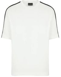 Emporio Armani - Weißes T-Shirt Mit Kurzen Ärmeln 3R1T631Juvz0101 - Lyst