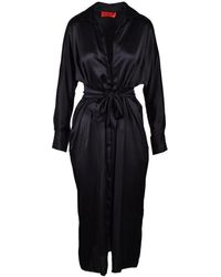 Wild Cashmere - Kleedjes ,Zwart ,Zijden Blend Jurk - Lyst