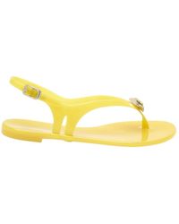 Casadei - Schoenen ,Geel ,Jelly Flat Sandalen - Lyst