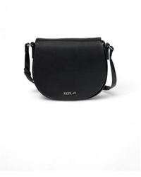 Replay - Tassen ,Zwart ,Polyester Polyethyleen Handtas Met Polyester Voering - Lyst