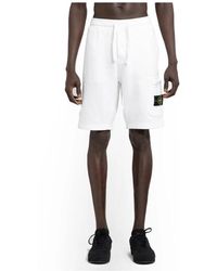 Stone Island - Weiße bermuda-shorts mit taschen,casual denim shorts für männer - Lyst