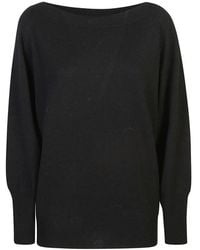 Le Tricot Perugia - Schwarze pullover für einen stilvollen look - Lyst