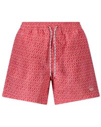 North Sails - Badmode ,Rood ,Gestreepte Zwemboxer Met Oceaandetails - Lyst