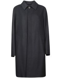 ZEGNA - Blauer Wollkaschmir Mantel Aw24 - Lyst